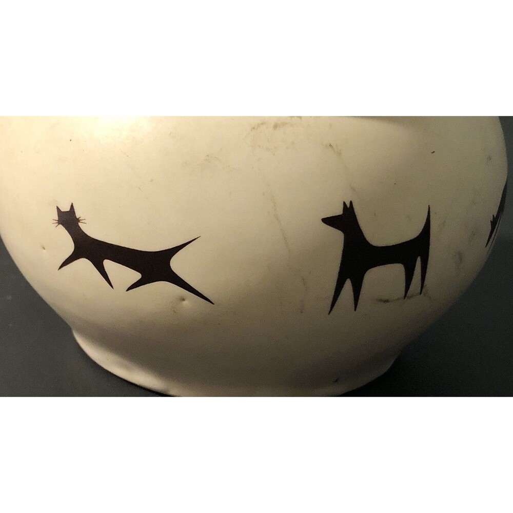 Mid Century McCoy Upton Dog Chase Cat Decor Bowl Bell 1960s - Picture 4 of 5